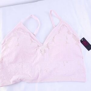 ❤️ NWT XXL No Boundaries Pink Wireless Bra with Adjustable Straps